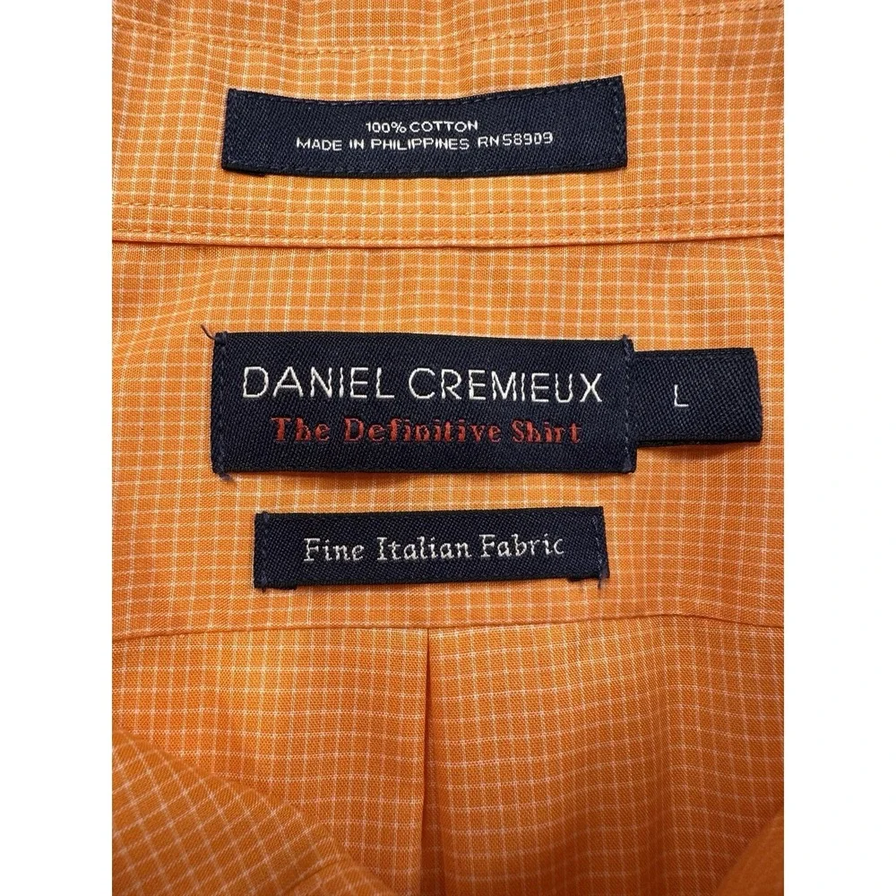Daniel Cremieux Italian Fabric Men's Shirt Large Short‎ Sleeve Button Down